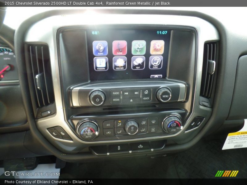 Rainforest Green Metallic / Jet Black 2015 Chevrolet Silverado 2500HD LT Double Cab 4x4