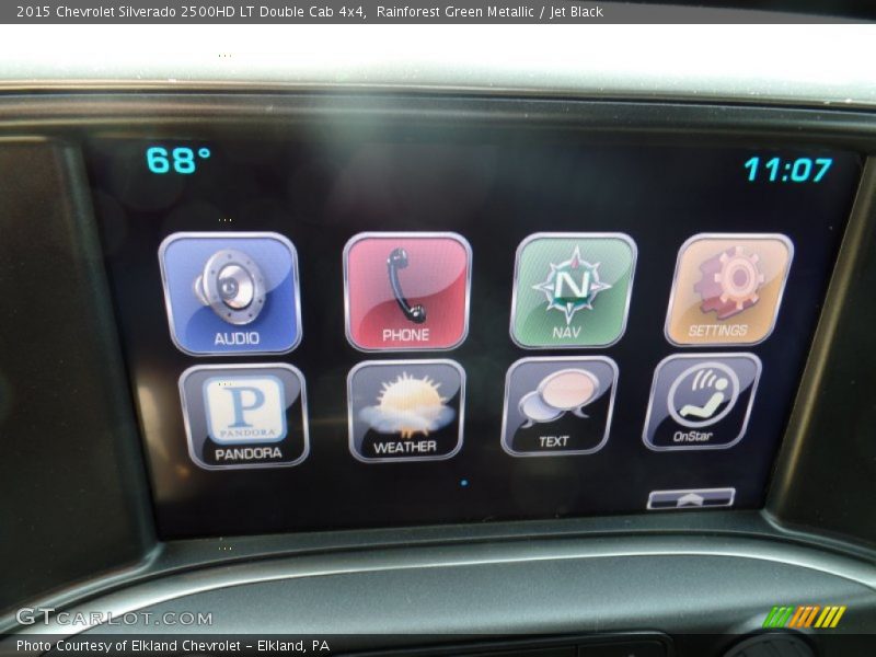 Rainforest Green Metallic / Jet Black 2015 Chevrolet Silverado 2500HD LT Double Cab 4x4