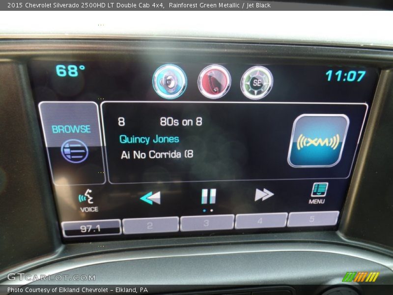 Rainforest Green Metallic / Jet Black 2015 Chevrolet Silverado 2500HD LT Double Cab 4x4