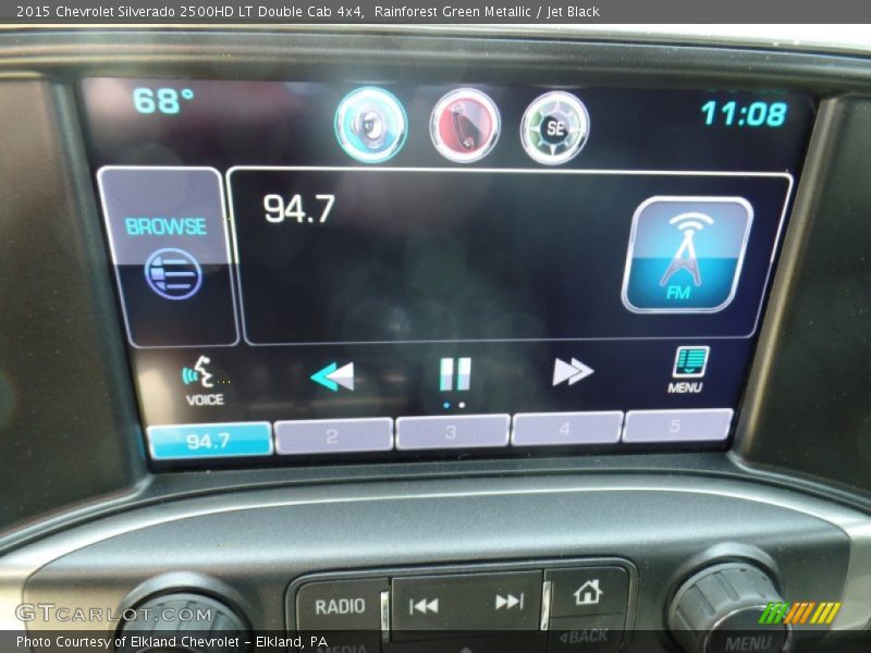 Rainforest Green Metallic / Jet Black 2015 Chevrolet Silverado 2500HD LT Double Cab 4x4