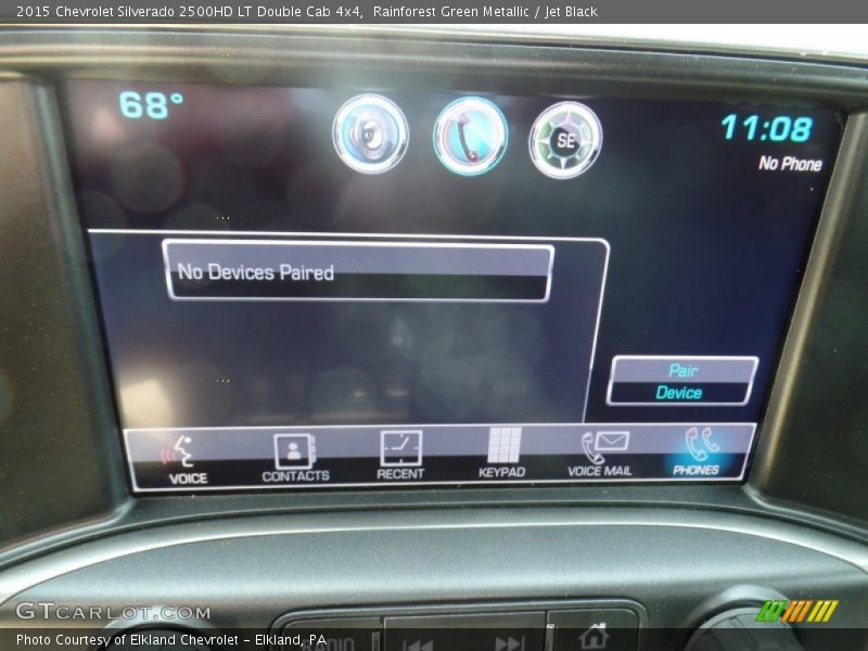 Rainforest Green Metallic / Jet Black 2015 Chevrolet Silverado 2500HD LT Double Cab 4x4