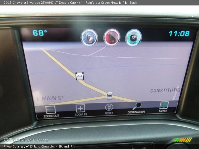 Rainforest Green Metallic / Jet Black 2015 Chevrolet Silverado 2500HD LT Double Cab 4x4
