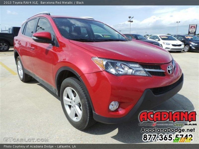 Barcelona Red Metallic / Black 2013 Toyota RAV4 XLE