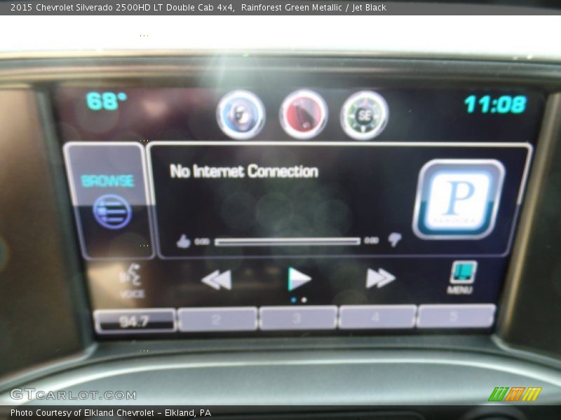 Rainforest Green Metallic / Jet Black 2015 Chevrolet Silverado 2500HD LT Double Cab 4x4