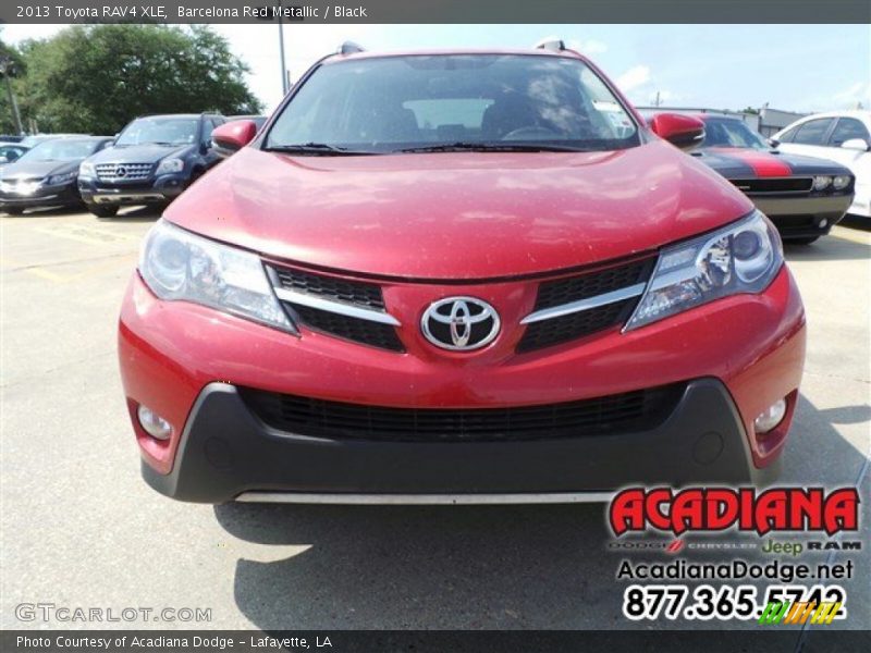 Barcelona Red Metallic / Black 2013 Toyota RAV4 XLE