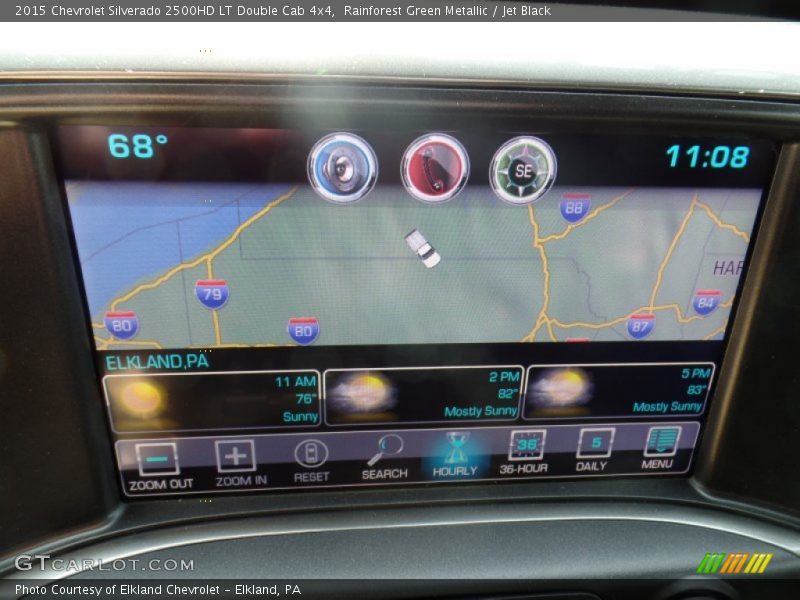 Rainforest Green Metallic / Jet Black 2015 Chevrolet Silverado 2500HD LT Double Cab 4x4