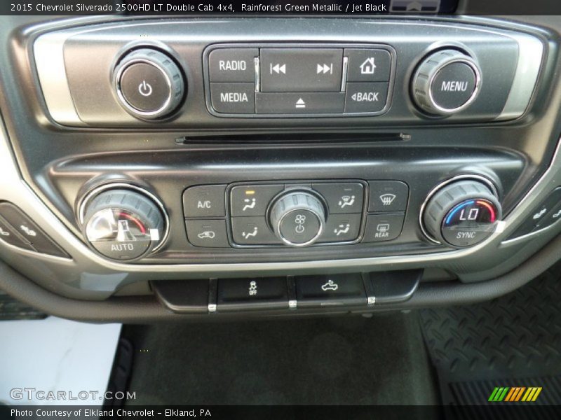 Rainforest Green Metallic / Jet Black 2015 Chevrolet Silverado 2500HD LT Double Cab 4x4