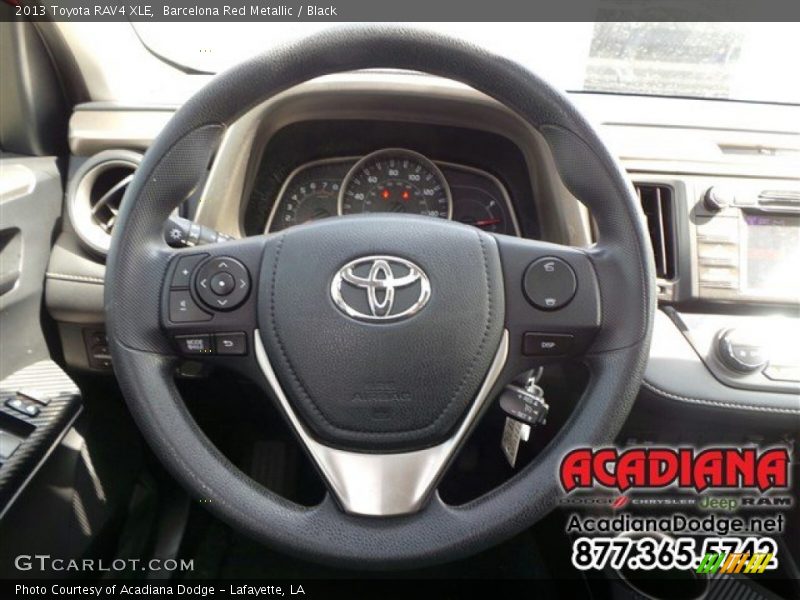 Barcelona Red Metallic / Black 2013 Toyota RAV4 XLE