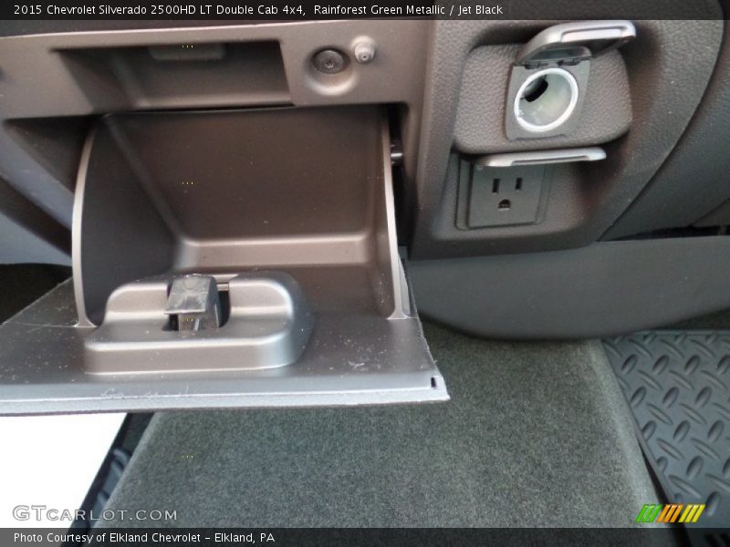 Rainforest Green Metallic / Jet Black 2015 Chevrolet Silverado 2500HD LT Double Cab 4x4