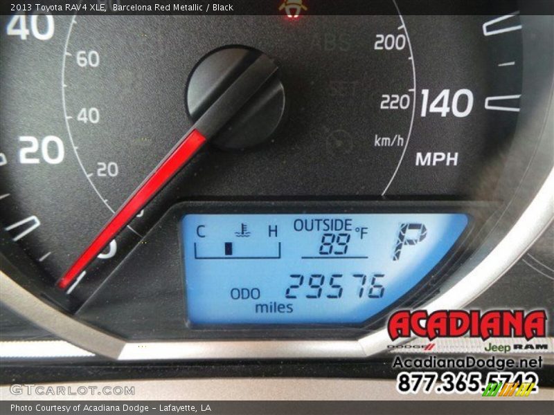 Barcelona Red Metallic / Black 2013 Toyota RAV4 XLE