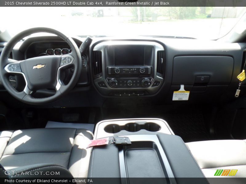 Rainforest Green Metallic / Jet Black 2015 Chevrolet Silverado 2500HD LT Double Cab 4x4