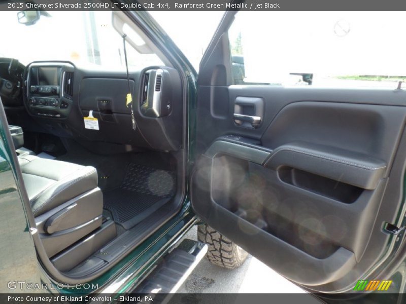 Rainforest Green Metallic / Jet Black 2015 Chevrolet Silverado 2500HD LT Double Cab 4x4