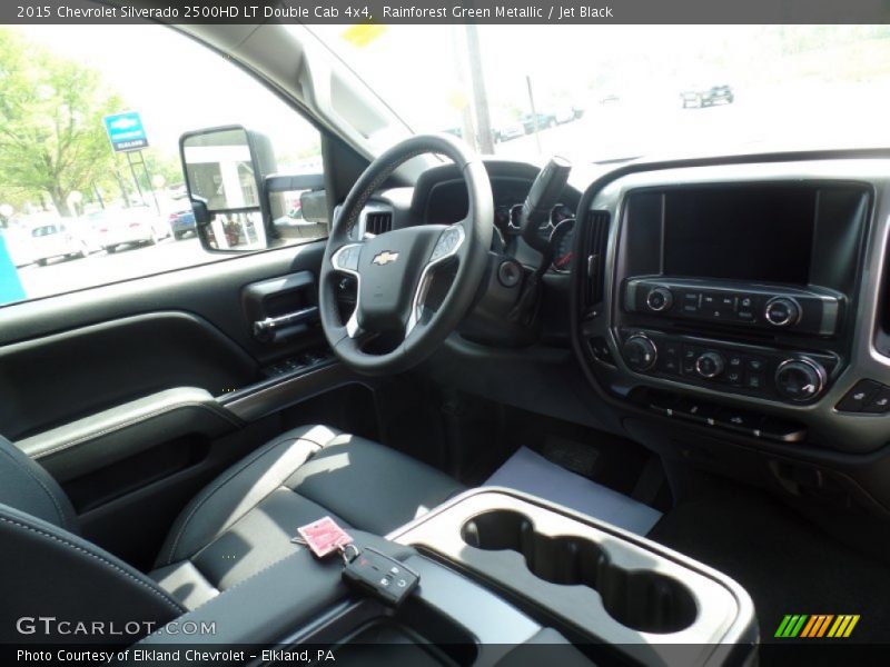 Rainforest Green Metallic / Jet Black 2015 Chevrolet Silverado 2500HD LT Double Cab 4x4