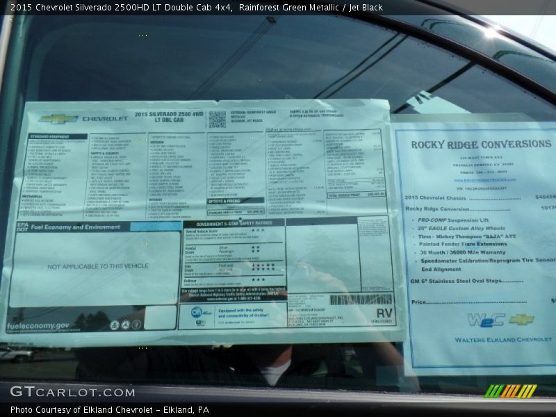 Rainforest Green Metallic / Jet Black 2015 Chevrolet Silverado 2500HD LT Double Cab 4x4