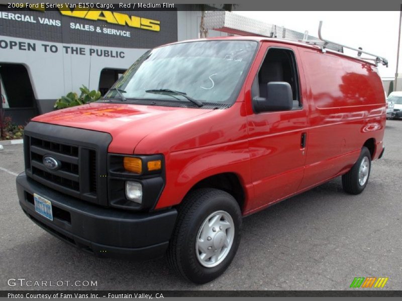 Red / Medium Flint 2009 Ford E Series Van E150 Cargo