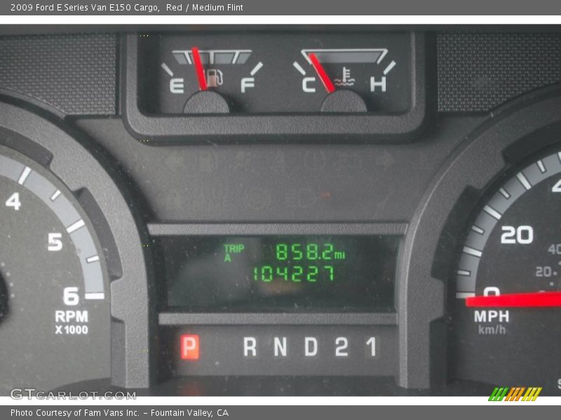Red / Medium Flint 2009 Ford E Series Van E150 Cargo