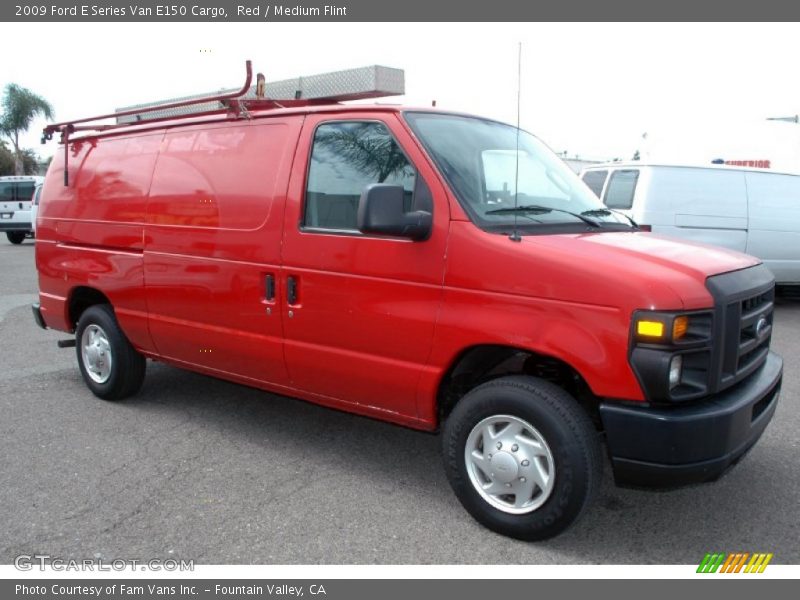 Red / Medium Flint 2009 Ford E Series Van E150 Cargo