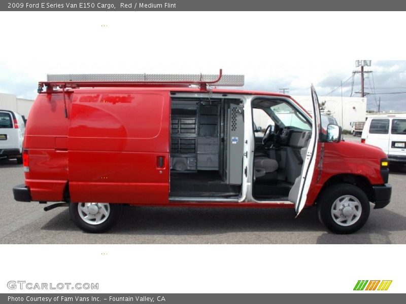 Red / Medium Flint 2009 Ford E Series Van E150 Cargo