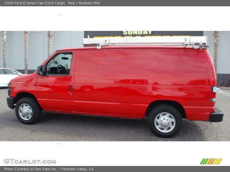 Red / Medium Flint 2009 Ford E Series Van E150 Cargo