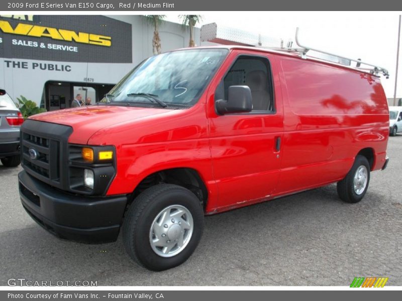Red / Medium Flint 2009 Ford E Series Van E150 Cargo