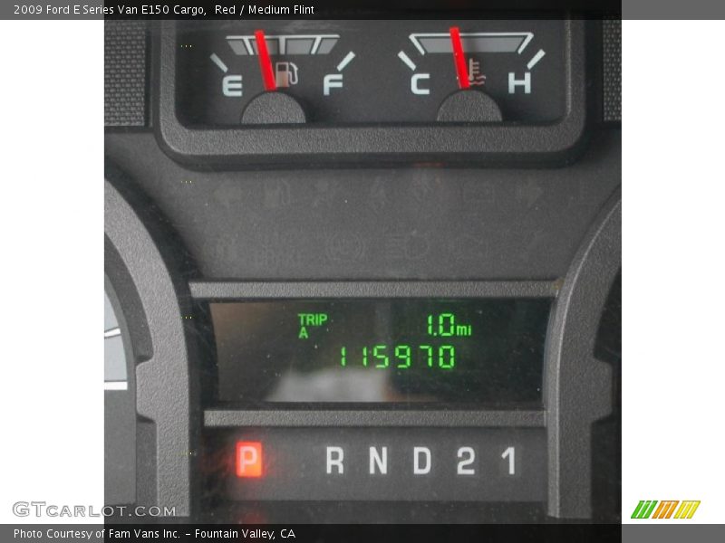 Red / Medium Flint 2009 Ford E Series Van E150 Cargo