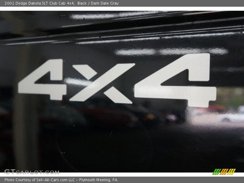 Black / Dark Slate Gray 2001 Dodge Dakota SLT Club Cab 4x4
