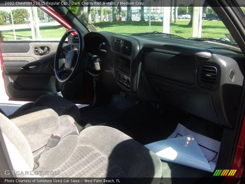 Dark Cherry Red Metallic / Medium Gray 2002 Chevrolet S10 LS Regular Cab