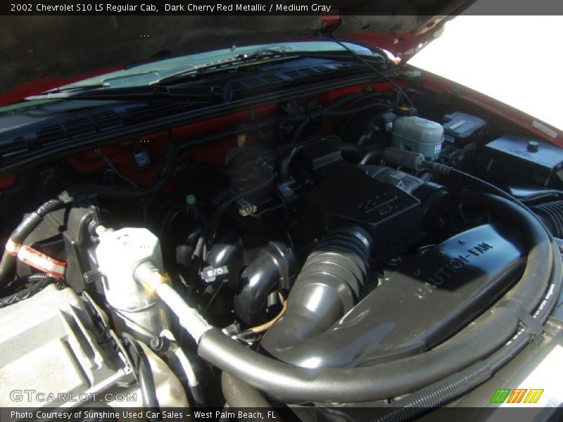 Dark Cherry Red Metallic / Medium Gray 2002 Chevrolet S10 LS Regular Cab