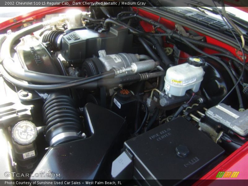 Dark Cherry Red Metallic / Medium Gray 2002 Chevrolet S10 LS Regular Cab