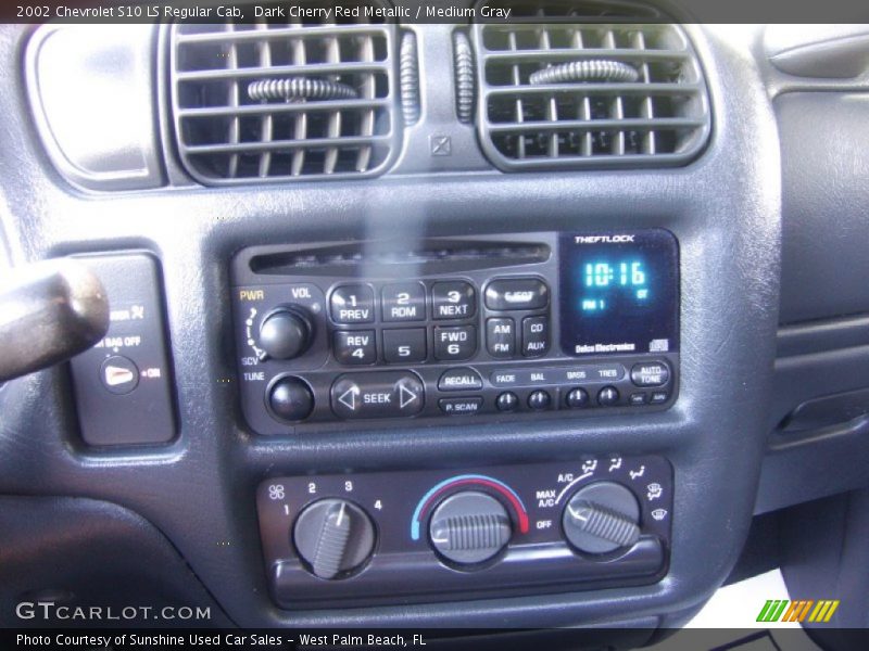 Dark Cherry Red Metallic / Medium Gray 2002 Chevrolet S10 LS Regular Cab
