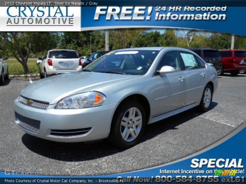 Silver Ice Metallic / Gray 2012 Chevrolet Impala LT