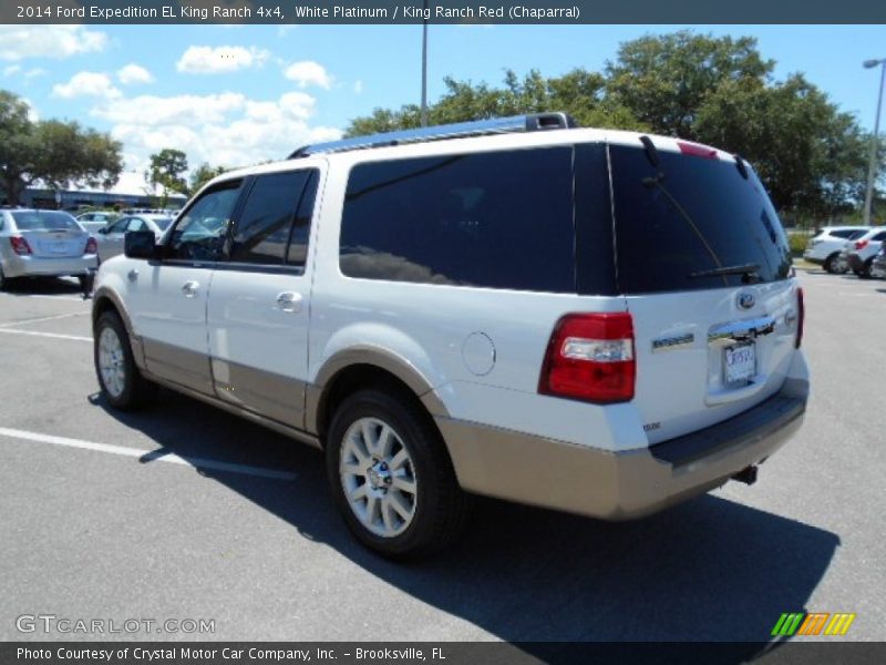 White Platinum / King Ranch Red (Chaparral) 2014 Ford Expedition EL King Ranch 4x4