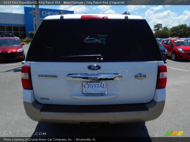 White Platinum / King Ranch Red (Chaparral) 2014 Ford Expedition EL King Ranch 4x4