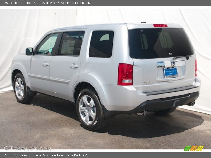 Alabaster Silver Metallic / Black 2015 Honda Pilot EX-L