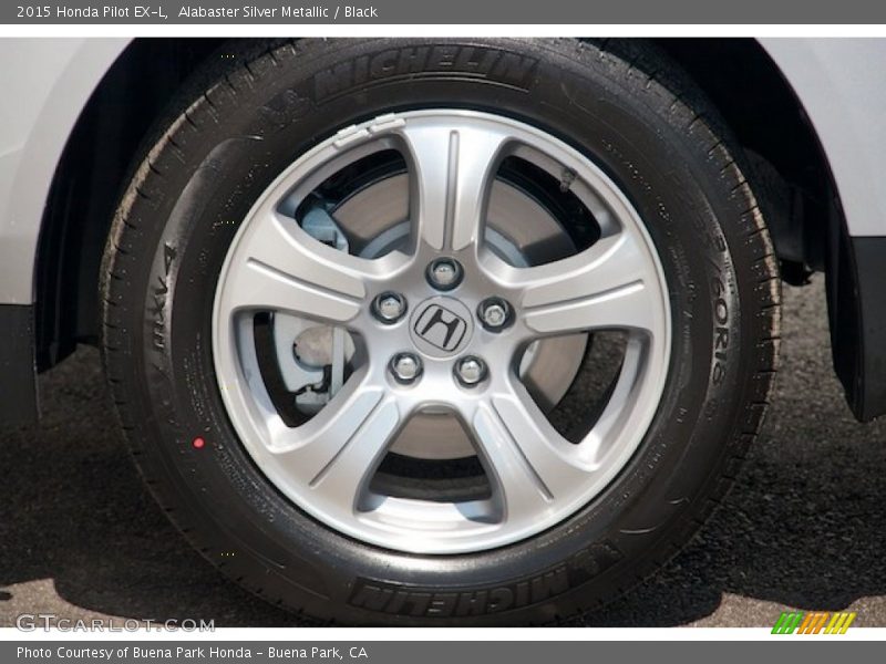 Alabaster Silver Metallic / Black 2015 Honda Pilot EX-L