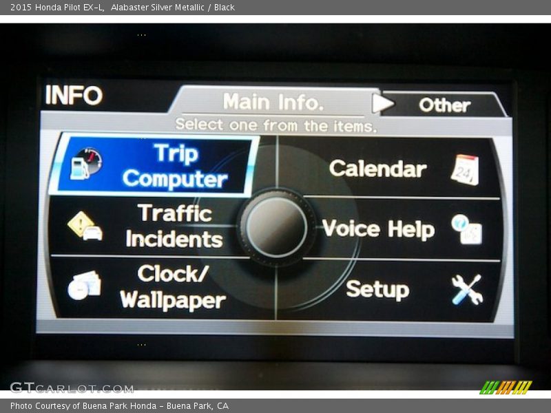 Alabaster Silver Metallic / Black 2015 Honda Pilot EX-L