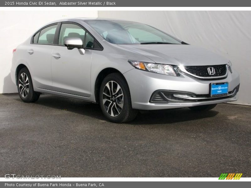 Alabaster Silver Metallic / Black 2015 Honda Civic EX Sedan