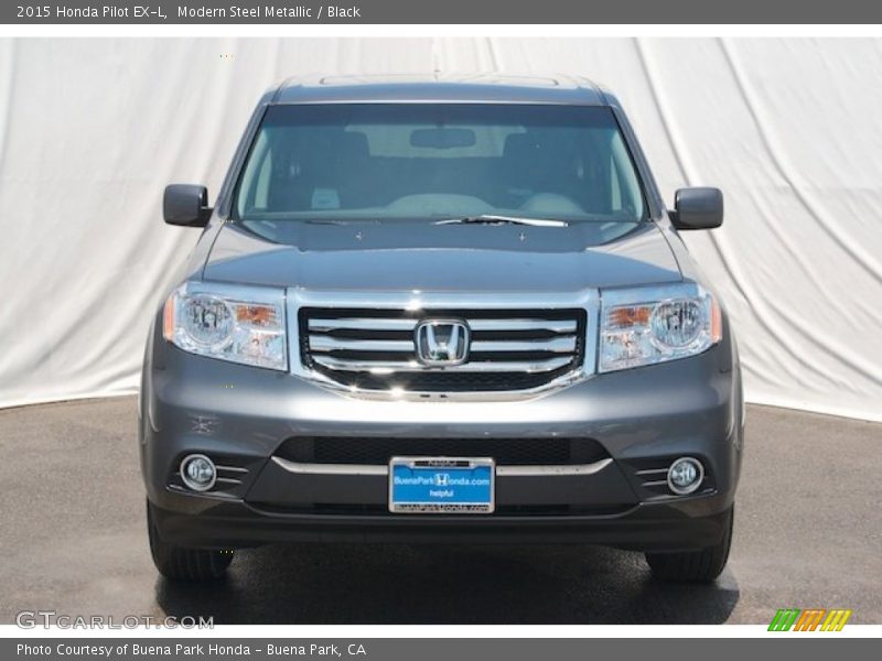 Modern Steel Metallic / Black 2015 Honda Pilot EX-L