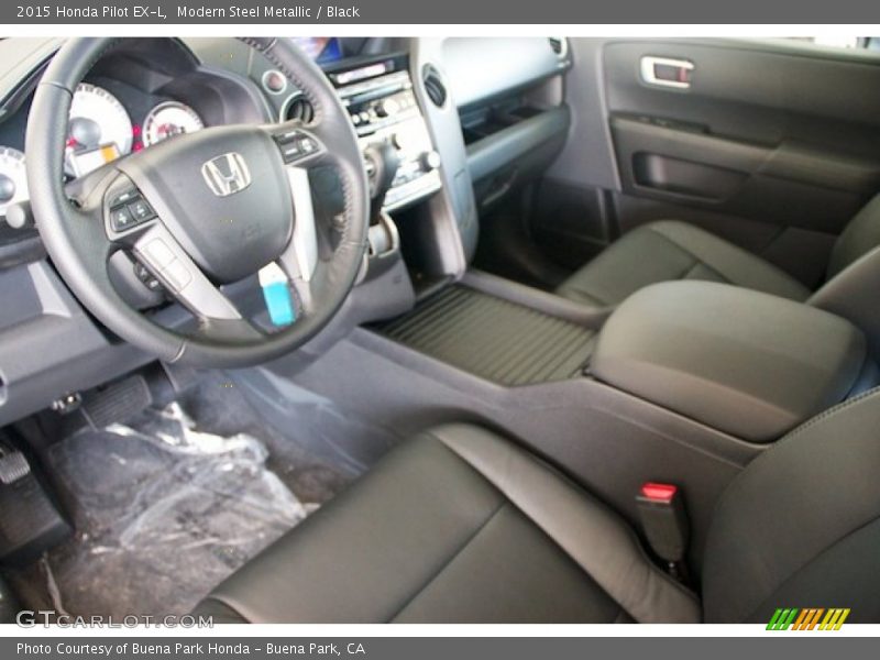 Modern Steel Metallic / Black 2015 Honda Pilot EX-L