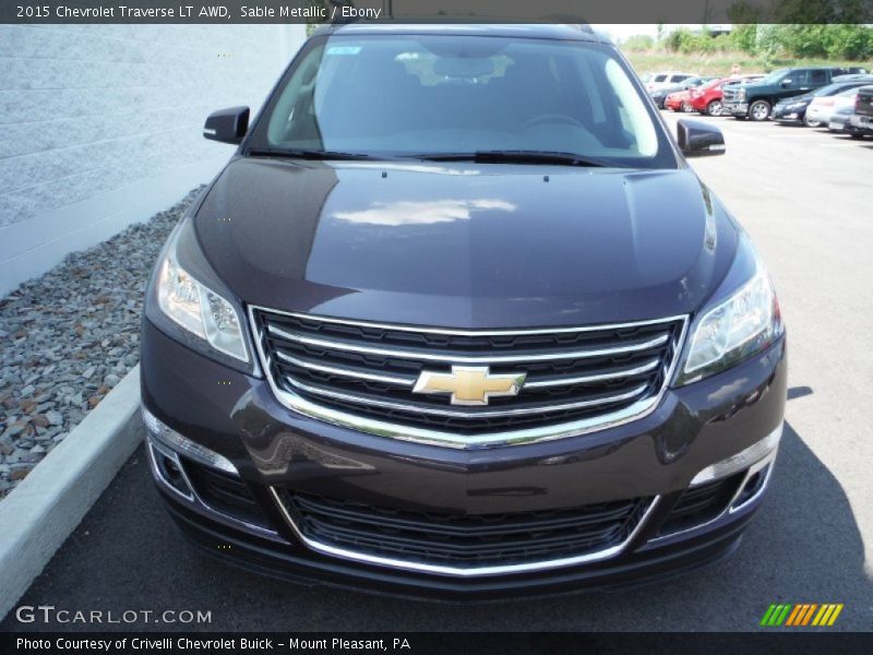 Sable Metallic / Ebony 2015 Chevrolet Traverse LT AWD