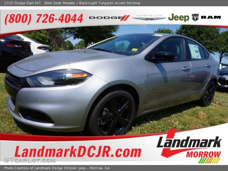 Billet Silver Metallic / Black/Light Tungsten Accent Stitching 2015 Dodge Dart SXT
