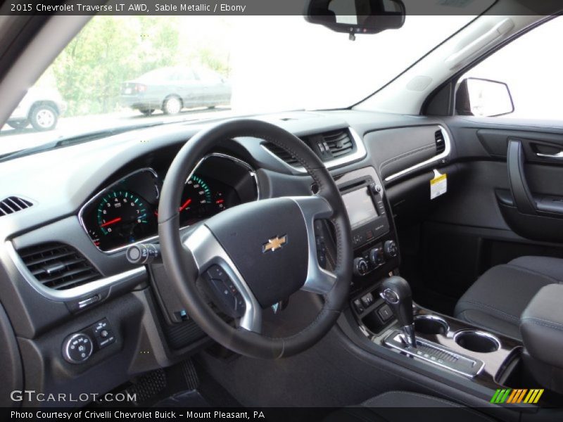 Sable Metallic / Ebony 2015 Chevrolet Traverse LT AWD