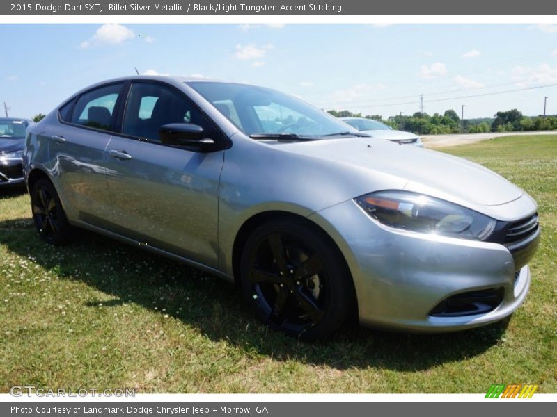 Billet Silver Metallic / Black/Light Tungsten Accent Stitching 2015 Dodge Dart SXT