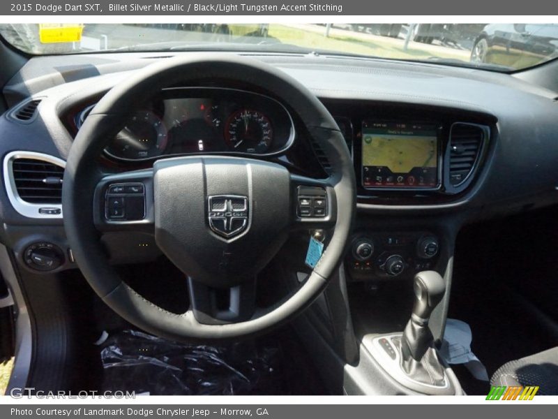 Billet Silver Metallic / Black/Light Tungsten Accent Stitching 2015 Dodge Dart SXT