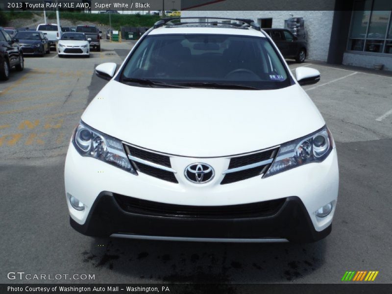 Super White / Black 2013 Toyota RAV4 XLE AWD