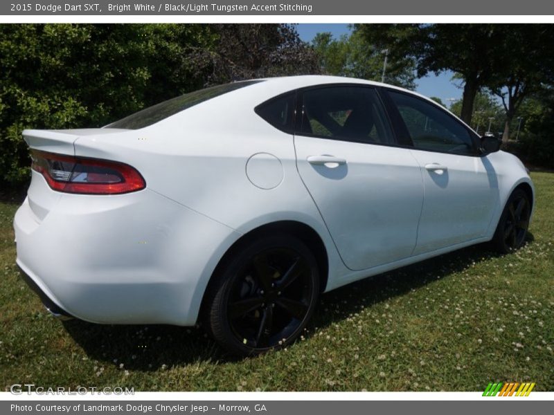 Bright White / Black/Light Tungsten Accent Stitching 2015 Dodge Dart SXT