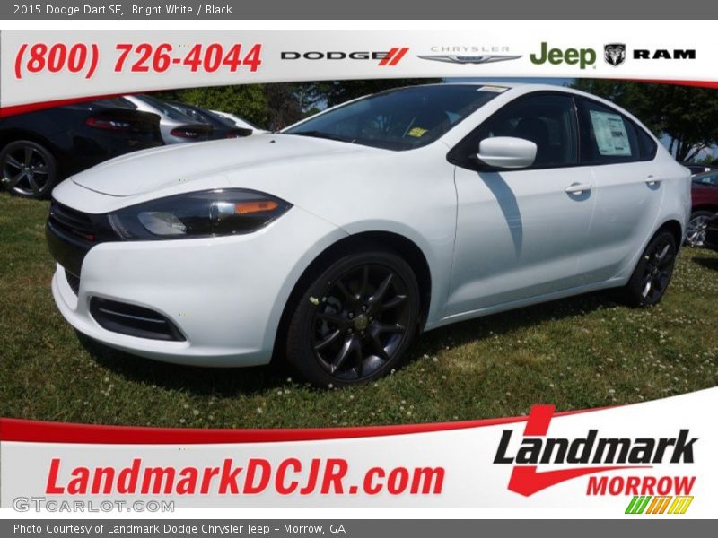 Bright White / Black 2015 Dodge Dart SE