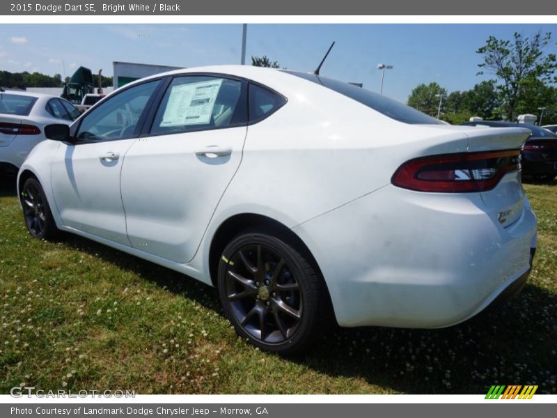 Bright White / Black 2015 Dodge Dart SE