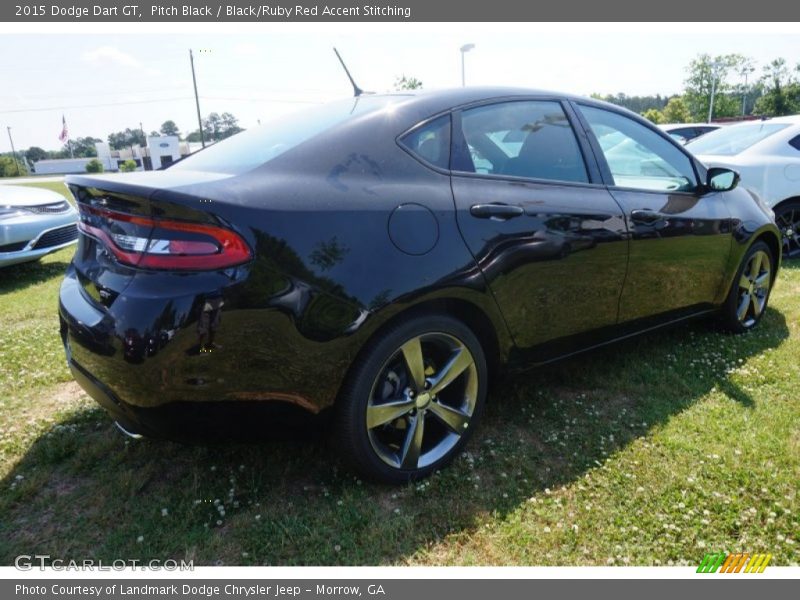 Pitch Black / Black/Ruby Red Accent Stitching 2015 Dodge Dart GT