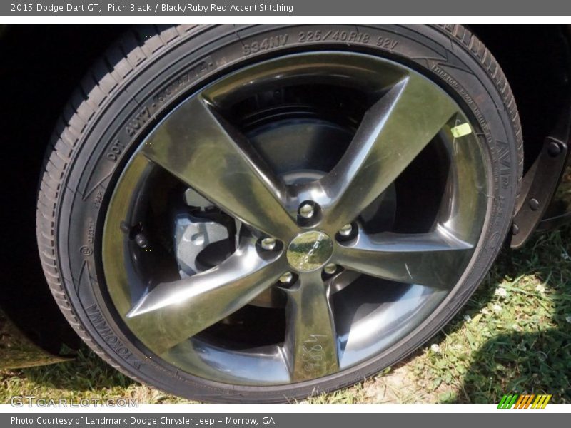 Pitch Black / Black/Ruby Red Accent Stitching 2015 Dodge Dart GT